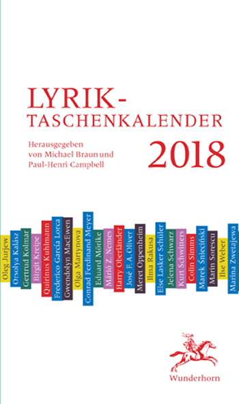 Lyrik-Taschenkalender 2018